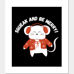 Squeak and Be Merry! Christmas humor Posters and Art